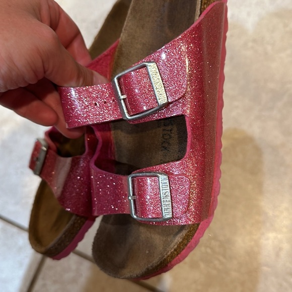 Birkenstock Arizona Pink Glitter Sandals 32 - Picture 7 of 7